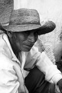 man Mexico black and white