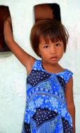 little girl in Myanmar