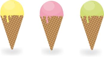 drawing of colored ice cream