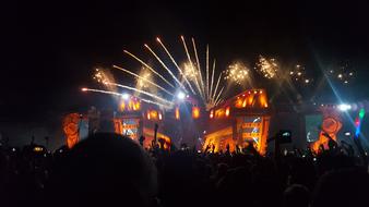 music Festival fireworks at night