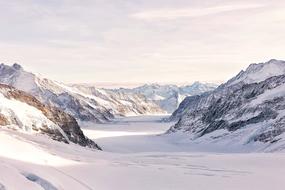 snow white mountain landscape