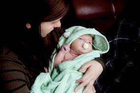 Girl and cute Baby