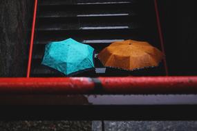 People Umbrella and Stairs