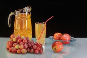 grape juice and apples