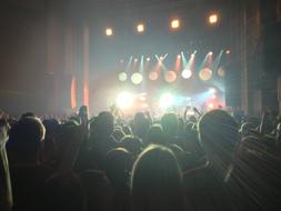 People Crowd Stage spotlight concert