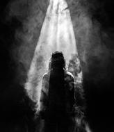 Black And White Tunnel Light Smoke girl