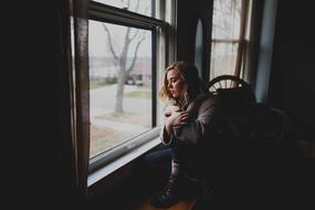 sad Girl window
