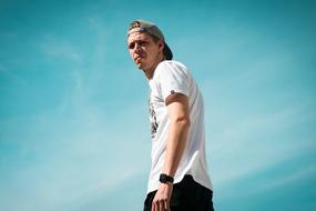 Guy blue sky