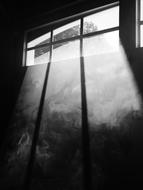 Black And White photo of Smoke at Sunlight