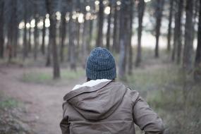 man Back Hoodie forest