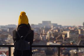 Architecture cityscape and girl