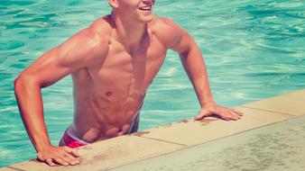 man in Swimming Pool Water