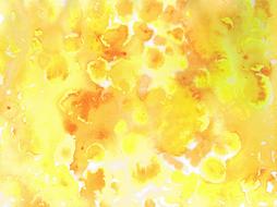 yellow orange watercolor splash