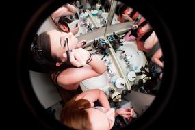 Girls Women makeup, room, mirror