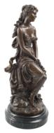 Stone Figure Woman Isolated