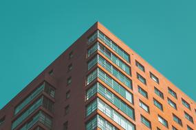 Architecture Building corner at blue sky