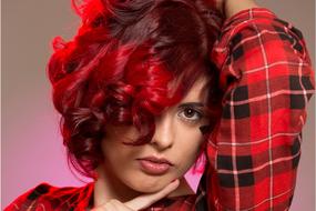 Hair Models Girl red
