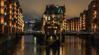 City River Bridge lights