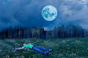 Sleep Good Night moon person