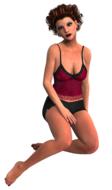 woman sitting in erotic clothing