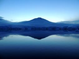 blue lake with mountains