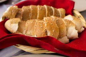 sliced sesame bread