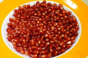 sweet pomegranate in a plate