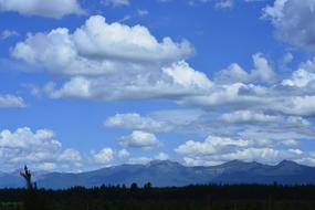 clouds against the blue sky