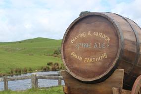 Hobbiton Ale in countryside
