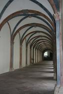 Old monastery architecture with the arches