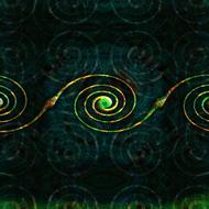 abstract yellow green spiral