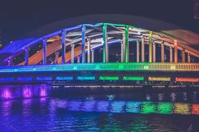 colorful Bridge Architecture Lights