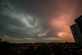 Lightning Storm Clouds on sky