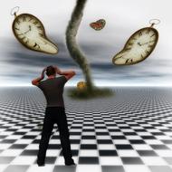 surreal man time digital 3d