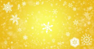 yellow Snowflakes Background