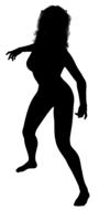Silhouette of a zombie girl
