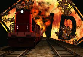 Train Track Rails digital art