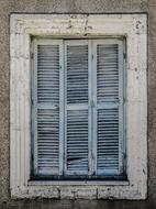 old window, shutters, blinds, athienou, cyprus
