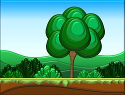 cartoon background landscape nature