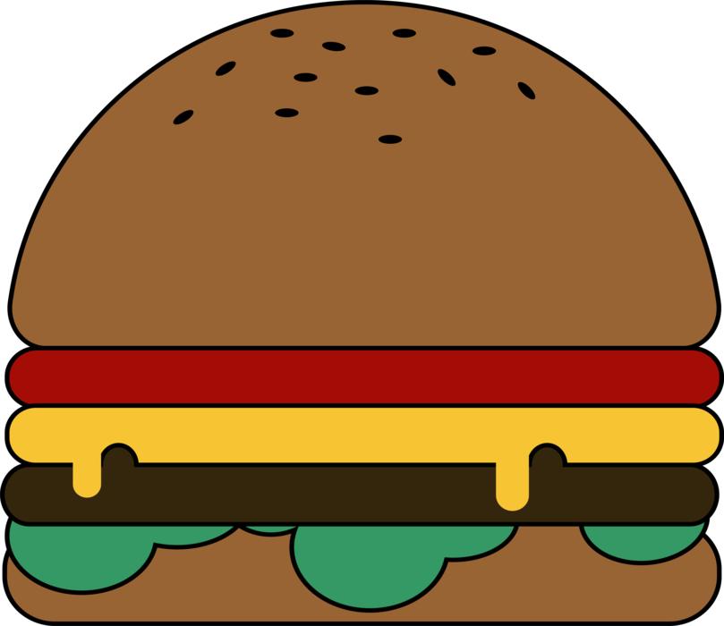 drawing of a tasty burger
