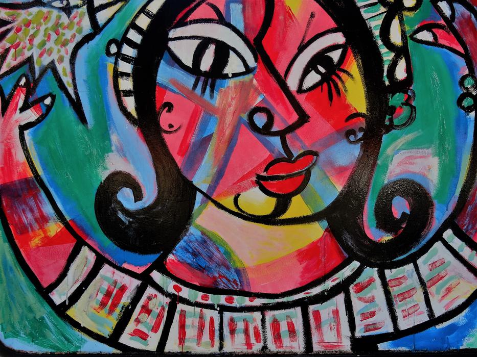 Graffiti Mural Face