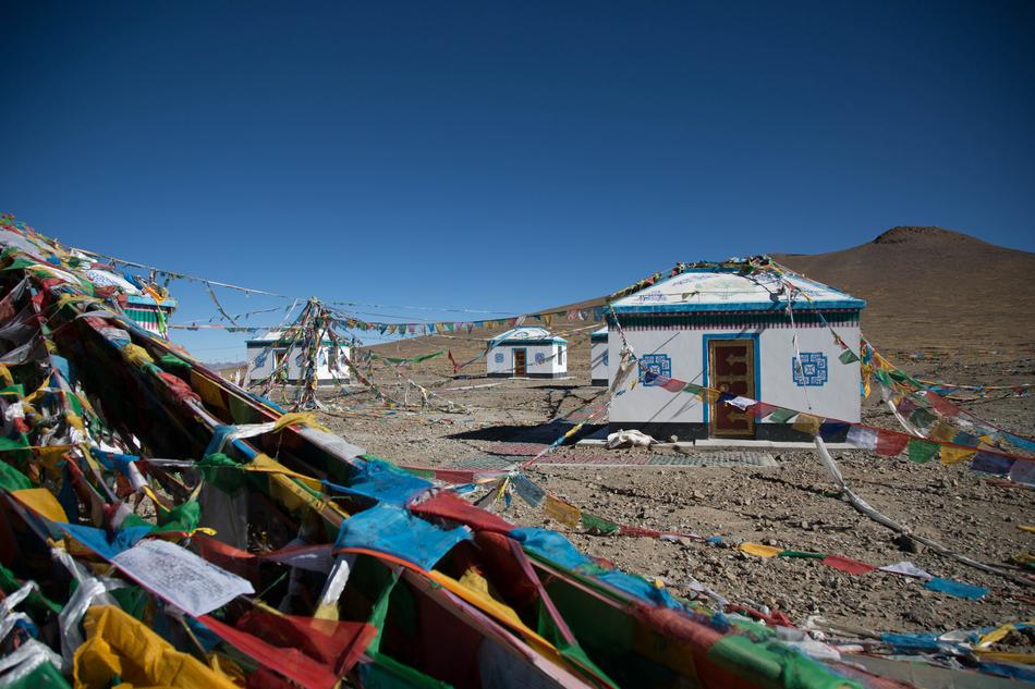 old tents at the diggings