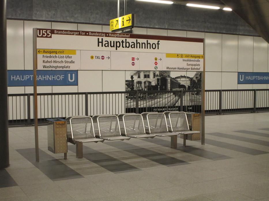 bench at the subway stop