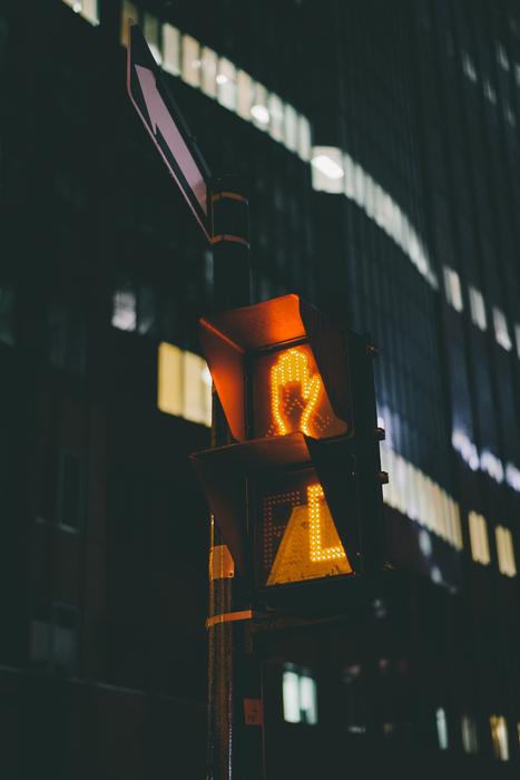 Stoplight Dark Night
