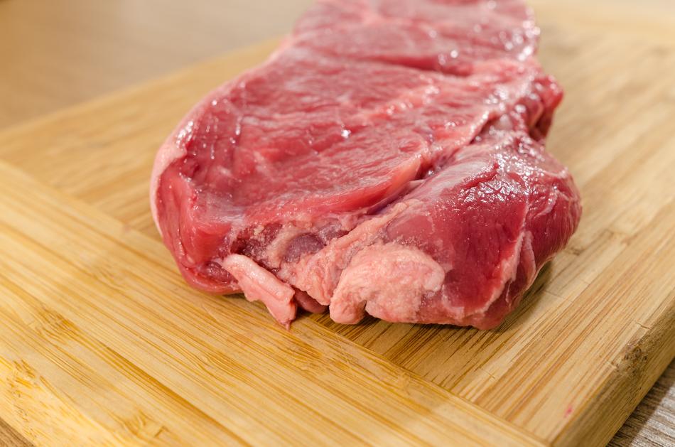 raw meat on the board