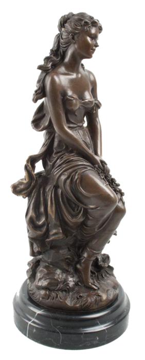 Stone Figure Woman Isolated