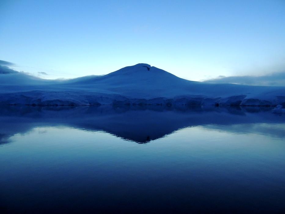 blue lake with mountains