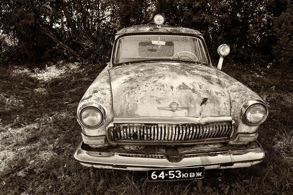 Car The Abandoned Retro