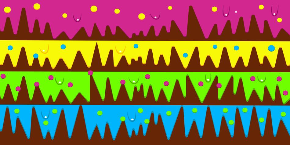 illustration of abstract graphic cakes