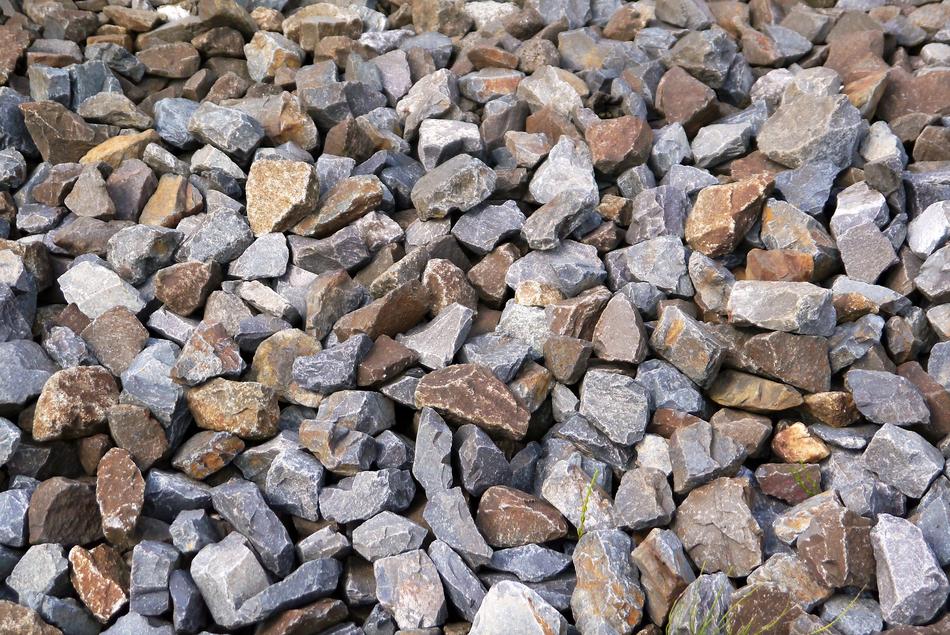 Close-up of the texture with colorful stones